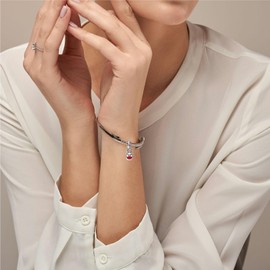 Qulmlxis Christmas Rudolph the Red-nosed Reindeer 925 Sterling Silver Charms Jewelry