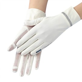 Holiberty Womens UV Protection Sunblock Driving Gloves Girls Summer Outdoor Breathable Cooling Silky Wrist Mittens Touchscreen Nonslip Fingerless Cycling Gloves for Fishing Running Golf Gloves