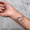Azeeda 4 x 'Wissenschaftler untersuchen einen Mikroskop-Objektträger' Temporäre Tattoos -