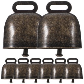 MAGICLULU 12pcs Cattle Farm Animal Copper Cow Horse Sheep Grazing Metal Copper Bells Small Brass Bells Cattle Goat Farm Loud Bronze Bell