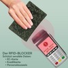 ekavale Ladies Floral Pattern RFID Protection Leather Multi Pocket Tri