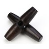 Pack of 12 Toggle Buttons Black Brown 30 mm Toggle