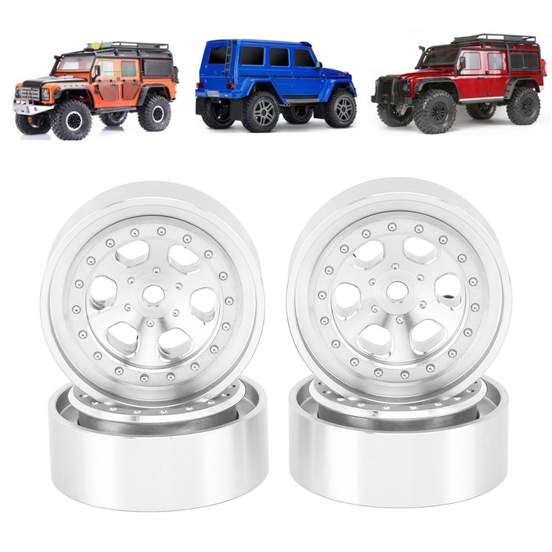4pcs 1.3 Inches Wheels Rim Aluminum Alloy 6 Holes Wheel