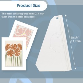 Lineco, 50 Pack Cardboard Easel Backs 7 Inch, Self Stick Single Wing Easel Stand, Display Signs, Cards, Photographs, Brochures, Posters, Craft Projects, White