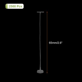 sourcing map 2500 Pcs Standard Tagging Barb Fasteners, 2.6 Inch Clear Tagging Gun Fasteners Tagging Gun Refill Plastic Garment for Clothing Fine Stitch Price Refills Tag Label