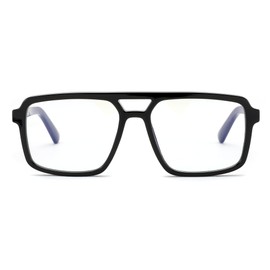 FEISEDY Retro Aviator Blue Light Glasses for Men Women Square Frame Computer Reading/TV/Phones Glasses B0209