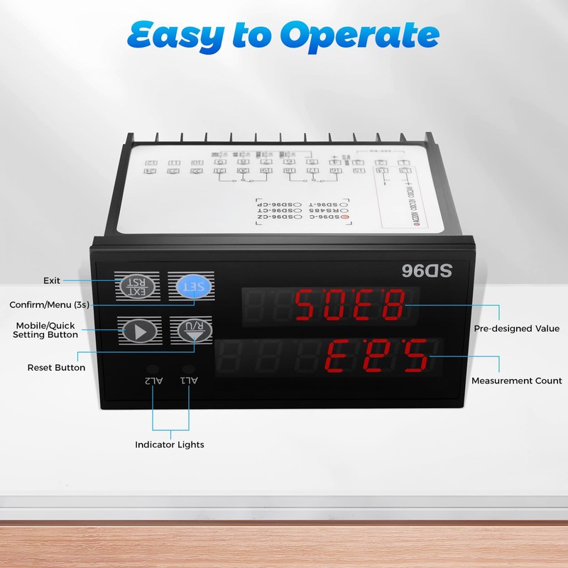 Digital Length Meter Counter Mechanical,Multiple Modes Length Counter Single Measure