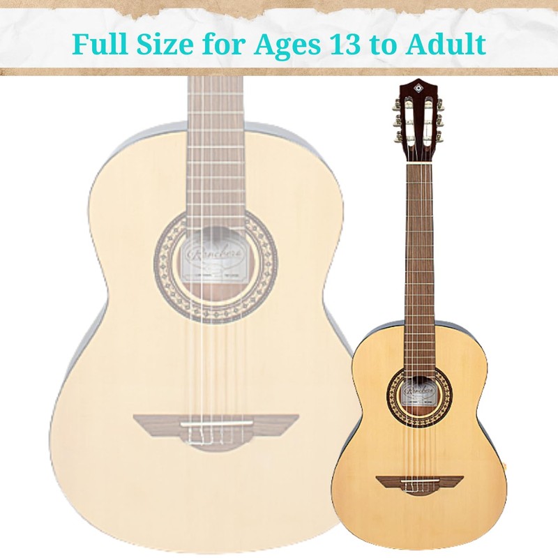 H. Jimenez 6 String Acoustic Guitar, Right, Tan (LGR100N)