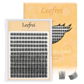 Leefrei Eyelash Cluster 10-18mm Wispy Eyelash Clusters D Curl DIY Lash Extension Natural Lash Clusters Individual Lashes (LF05 Lashes Only)
