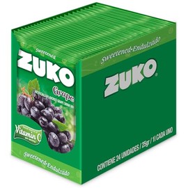 ZUKO Grape Instant Powder Drink, 24 Individual Bags 0.9 Oz, No Sugar Needed(Pack of 2)