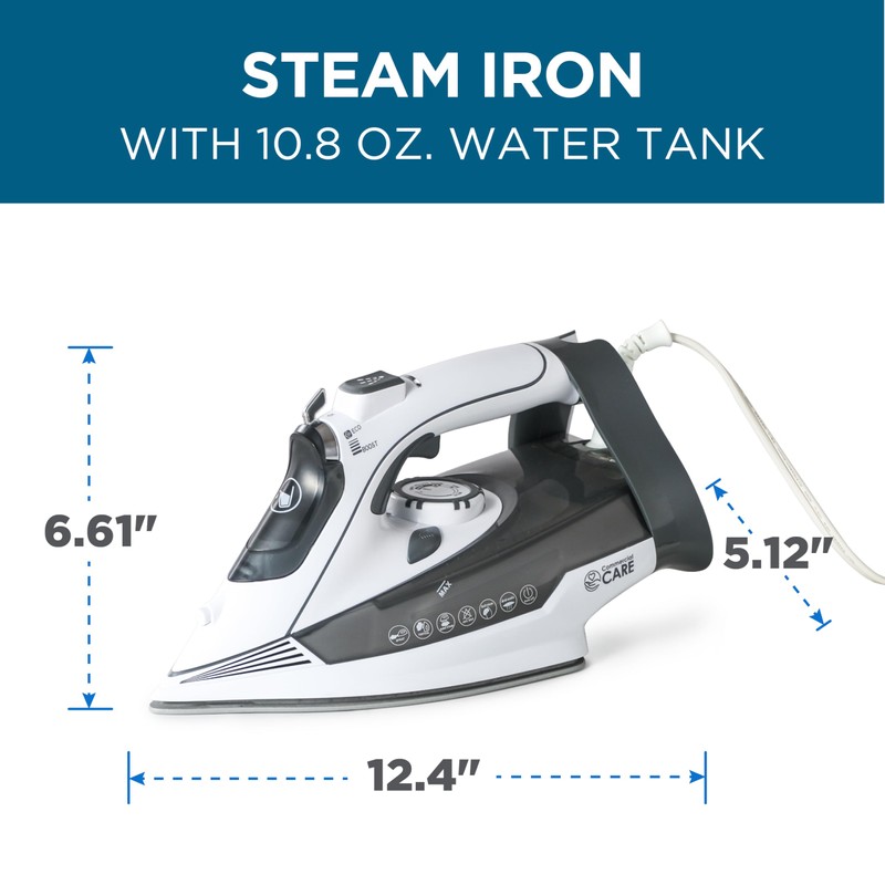 Commercial Care Clothing Steam Iron, 1800 Watts Steamer for Clothes,