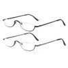 DBEFTLI Half Frame Reading Glasses - Half Moon Readers with