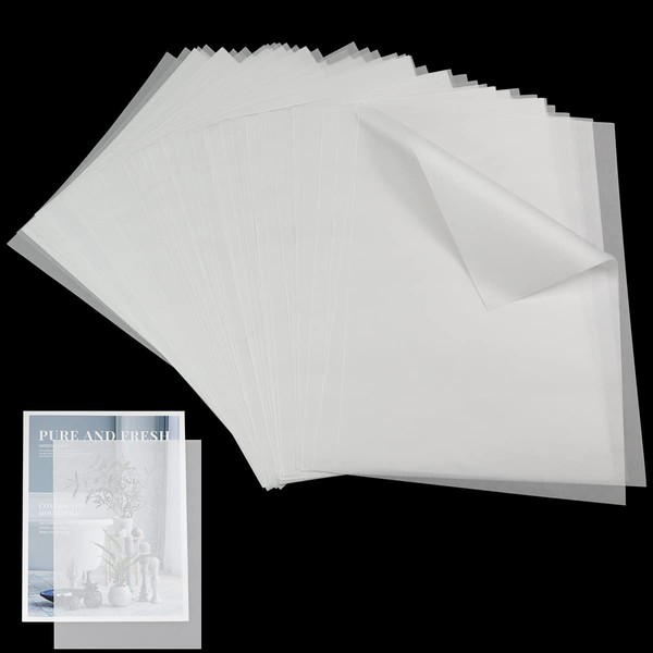 100 hojas de papel de trazado de bocetos, almohadillas para orejas de papel de calco translúcido, papel de carbono transparente para imágenes de traza, dibujo a lápiz, rellenos de zapatos de bolsa (tamaño A4, 210 x 297 mm)