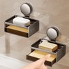 LOORMEI Suction Soap Dish,No Drilling Wall Mounted,MAX Hold 2 KG,Chrome