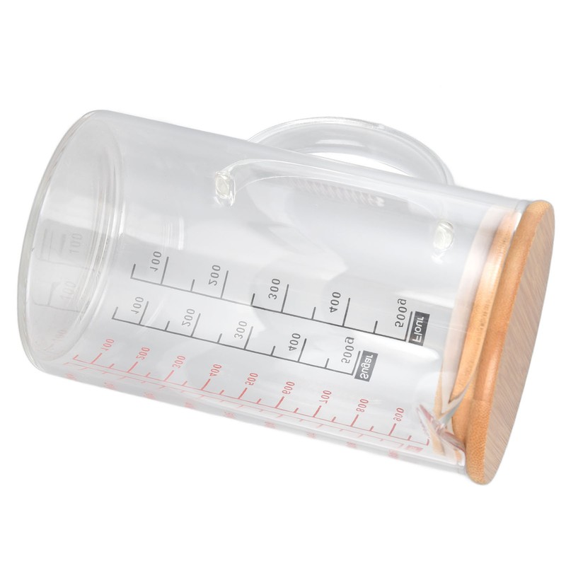 Glass Measuring Cup V Shaped Nozzle Clear Scale Comfortable Grip