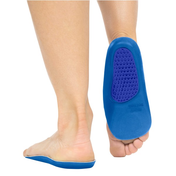 Envelop Gel Insoles for Women, Men & Kids - 3/4 Arch Support Insoles for Plantar Fasciitis - Orthotic Shoe Insoles for Flat Feet, Over-Pronation, Tendonitis, Running and Basketball - Foot Pain Relief
