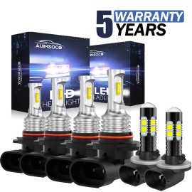 AUIMSOCO For Freightliner Columbia 2005-2017 9005 9006 881 LED Headlight Fog Lights Bulbs