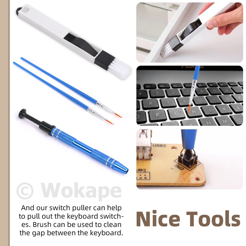 Wokape 13Pcs Keyboard Lube Kit for Mechanical Keyboard Lube, Keyboard