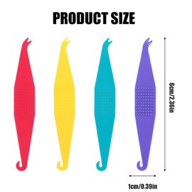 WeddHuis 8 Stück Kieferorthopädische Elastische Einweg-Kunststoff-Zahnspangen Zahnspangen Materialplatzierungs Entfernungswerkzeuge elastischer Seilhaken