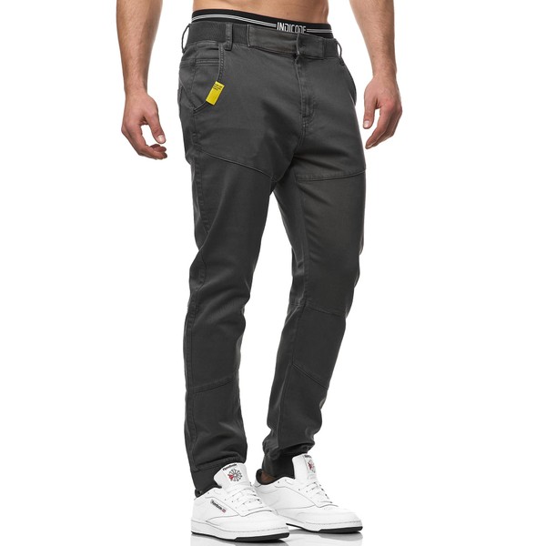 Indicode Men's Zannes Fabric Trousers with 5 Pockets, Stretch Trousers