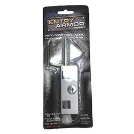 Pro-Lok EPL-106-AL 6" x 1-1/8" Patio Door Lock - Keyed Large Rectangle, Aluminum