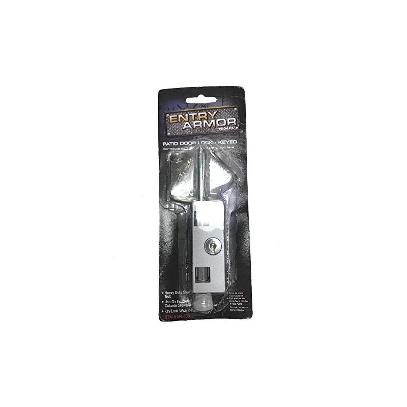 Pro-Lok EPL-106-AL 6" x 1-1/8" Patio Door Lock - Keyed