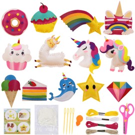 Nähset Kinder,DIY Filz Bastelset, Nähen Kinder, Filz Nähen Kits DIY Art Craft kreativ Bastelset Kinderbastelset, Nähset Für kinder Art Craft für kuscheltiere diy Handwerker Set für Kindergeburtsta