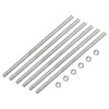 sourcing map 6 Pcs M4 x 200mm Fully Threaded Rod
