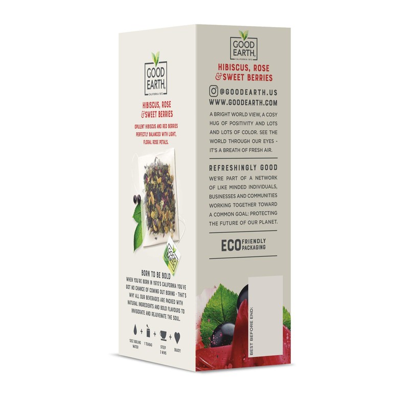 Good Earth Sensorial Hibiscus, Rose & Sweet Berries Herbal Tea,