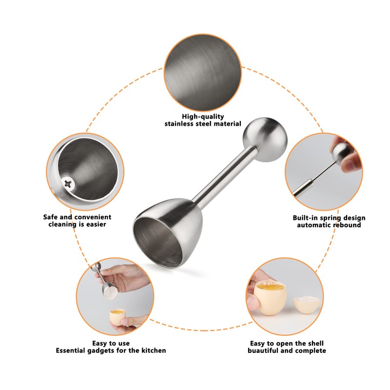 Egg Cups for Soft Boiled Eggs Holder - Egg Cracker