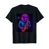Lion Playing Saxophone Outer Space Vaporwave Jazz Galaxy T-Shirt