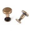 FTVOGUE 20pcs Metal Rivet Flat Head Copper Brass Screws Nuts
