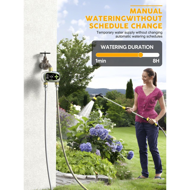 Water Timer for Garden Hose - 2 Zone Sprinkler Controller