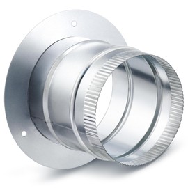 Hicarer Round Ducting Take Off Collar Galvanized Steel Metal Pipe Reducer Air Duct Adapter Connector for Grow Tent Bathroom Kitchen Ventilation Systems(1 Pcs,6 Inch)