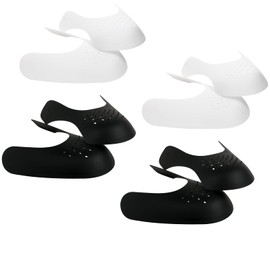 4 pares protector de arrugas para zapatos,protector de tenis antiarrugas,Elásticas TPR Escudo de Zapatillas,protectores de pliegues De zapatos,Forma de Puntera Antiarrugas y Antiarrugas,Women's US 5-8