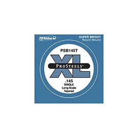 D'Addario PSB145T ProSteels Bass Guitar Single String, Long Scale, .145, Tapered