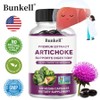 Bunkell Premium Artichoke Leaf Extract 13-18% Caffeoylquinic Acid Liver Function Digestion Cholesterol Gallbladder and Cardiovascular Health Support Dietary Supplement 120 Veggie Capsules, 60 Tablets, 1 Count / Bunkell 프리미엄 아티초크 잎 추출물 13-18% 카페오일퀴닉산 간 기능 소화 콜레스테롤 담낭 및 심혈관 건강 지원 식이 보충제 120 식물성 캡슐, 60정, 1개