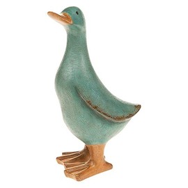 Davids Ducks Aqua Blue Duck Shabby Chic Collectable Ornament Figurine (Medium)