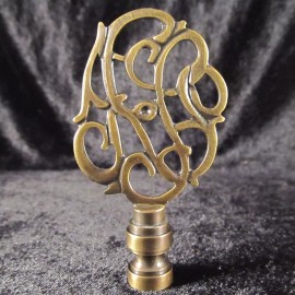 Detailed Open Cut LAMP FINIAL for old antique shade or lampshade /antiqued look