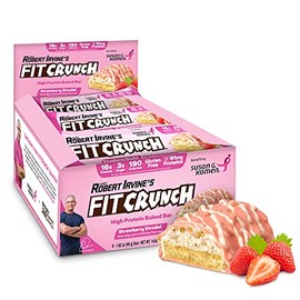 Fit Crunch- “FITCUNCH Barritas Proteínas Tamaño Snack, Diseñadas por Robert Irvine, Barra horneada de 6 capas, 3g de Azúcar, Glute