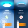 BLNAN RGB Led Flush Mount Ceiling Light with Remote Control,