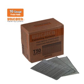 Unicatch 2 Inch 16 Gauge Galvanized Straight Finish Nails (2,500 per box)