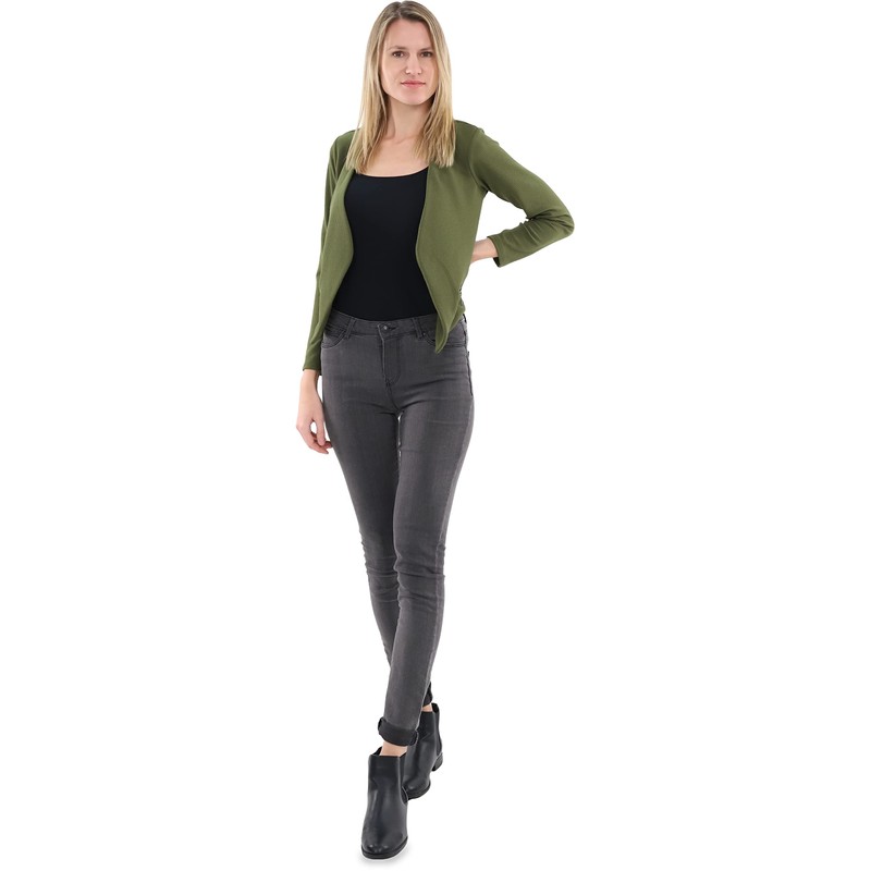 Malito 6040 Women's Long Sleeve Blazer Plain Jersey Blazer Short