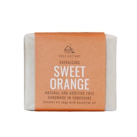 Cosy Cottage Energising Sweet Orange Soap Bar - 110g | Handmade, Cruelty Free and Moisturising |Free from Palm Oil, SLS, Additive and Plastic