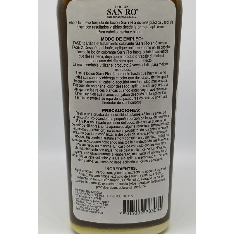 SAN RO Gray Hair LOTION Coloring Treatment Herbal Extracts 240ml
