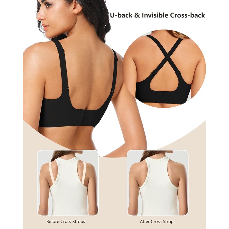 Gailife Wireless Bras for Women No Underwire Wave Push Up