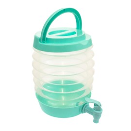 RSW Collapsible Drink Beverage Dispenser Plastic 3.3Lt Serving Jar with Tap (Pastel Green)