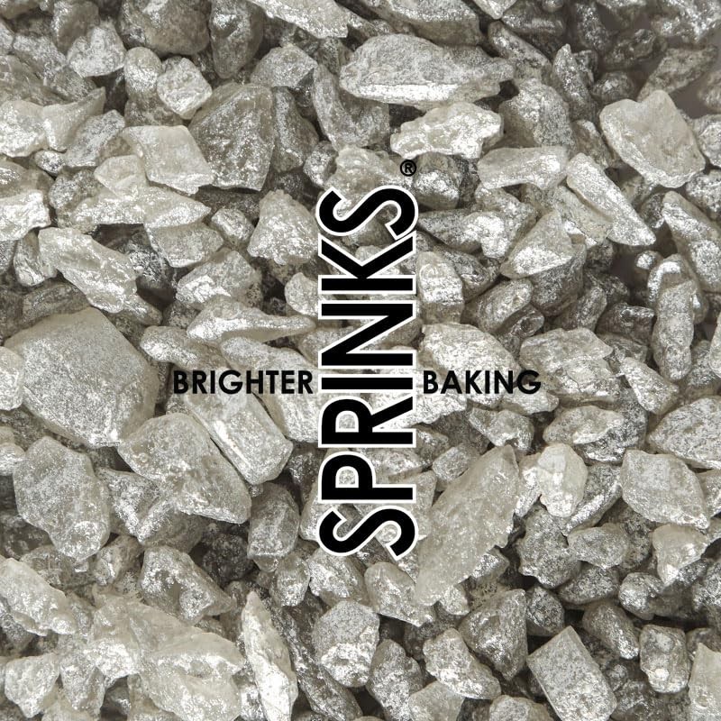 Sprinks Large Rock Sugar Sprinkles 75 g, Silver