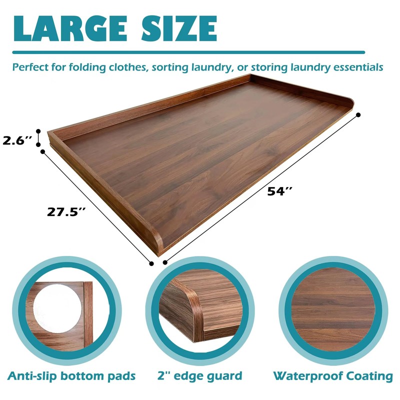 Royxen Laundry Countertop Solid Wood, Countertop for All Front-Loaded Washing