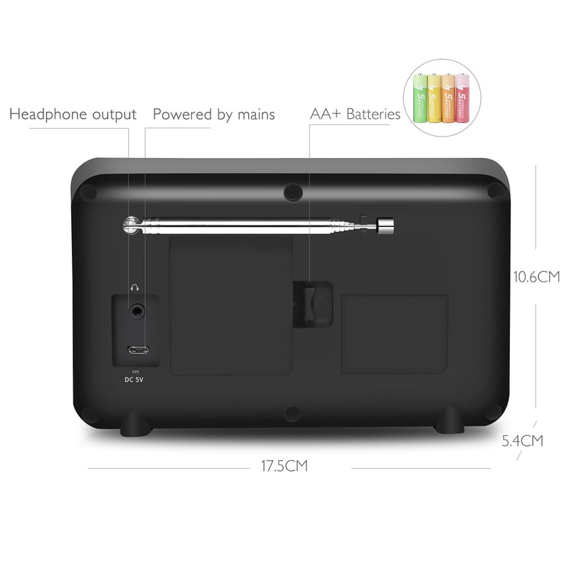 LEMEGA IR1 Portable WiFi Internet Radio,FM Digital Radio,Bluetooth Speaker,Dual Alarms